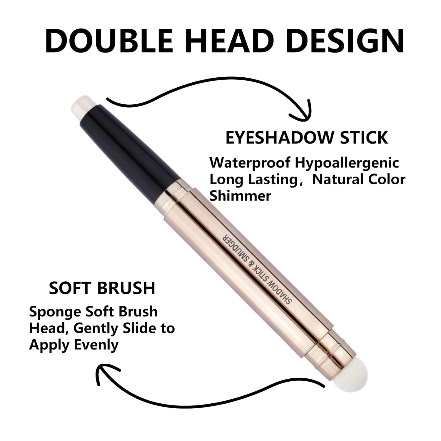 Orange Brown Glitter Eyeshadow Stick Makeup Waterproof Eye Shadow Pencil Hypoallergenic Easy Blend - Image 3