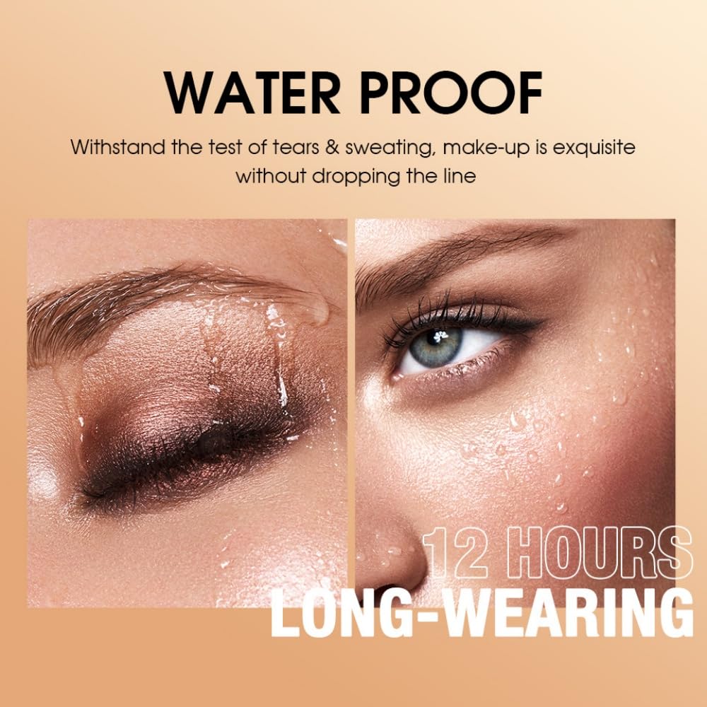 Orange Brown Glitter Eyeshadow Stick Makeup Waterproof Eye Shadow Pencil Hypoallergenic Easy Blend - Image 5
