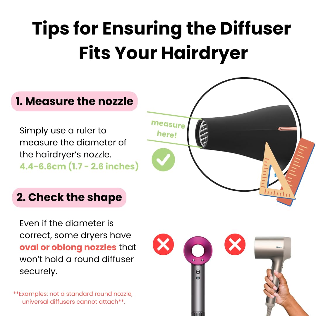 Universal Hair Diffuser Attachment for Natural Curly and Wavy Hair, 1.7 to 2.6 Inch, Gold - Image 6