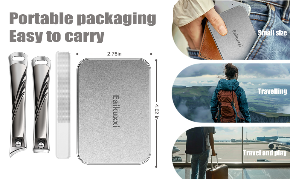 Travel Nail Trimmer with Tin Case