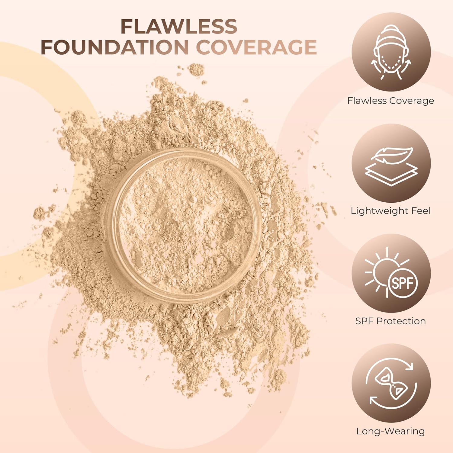 Flawless Face Brush Mineral Makeup Foundation Fair 2 Matte Loose Powder SPF 18 0.35 oz - Image 3