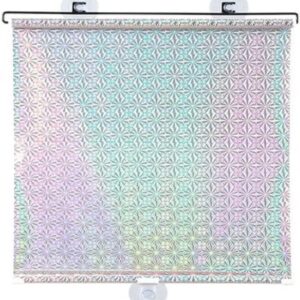 Portable Blackout Roller Blinds,Roller Blinds with Suction Cups,Sun Protection Blinds,Opaque Sunshades,Adjustable,for Bedroom,Skylight,Travel Carry,Lightweight,Silver-50x125cm/19.7x49.2in