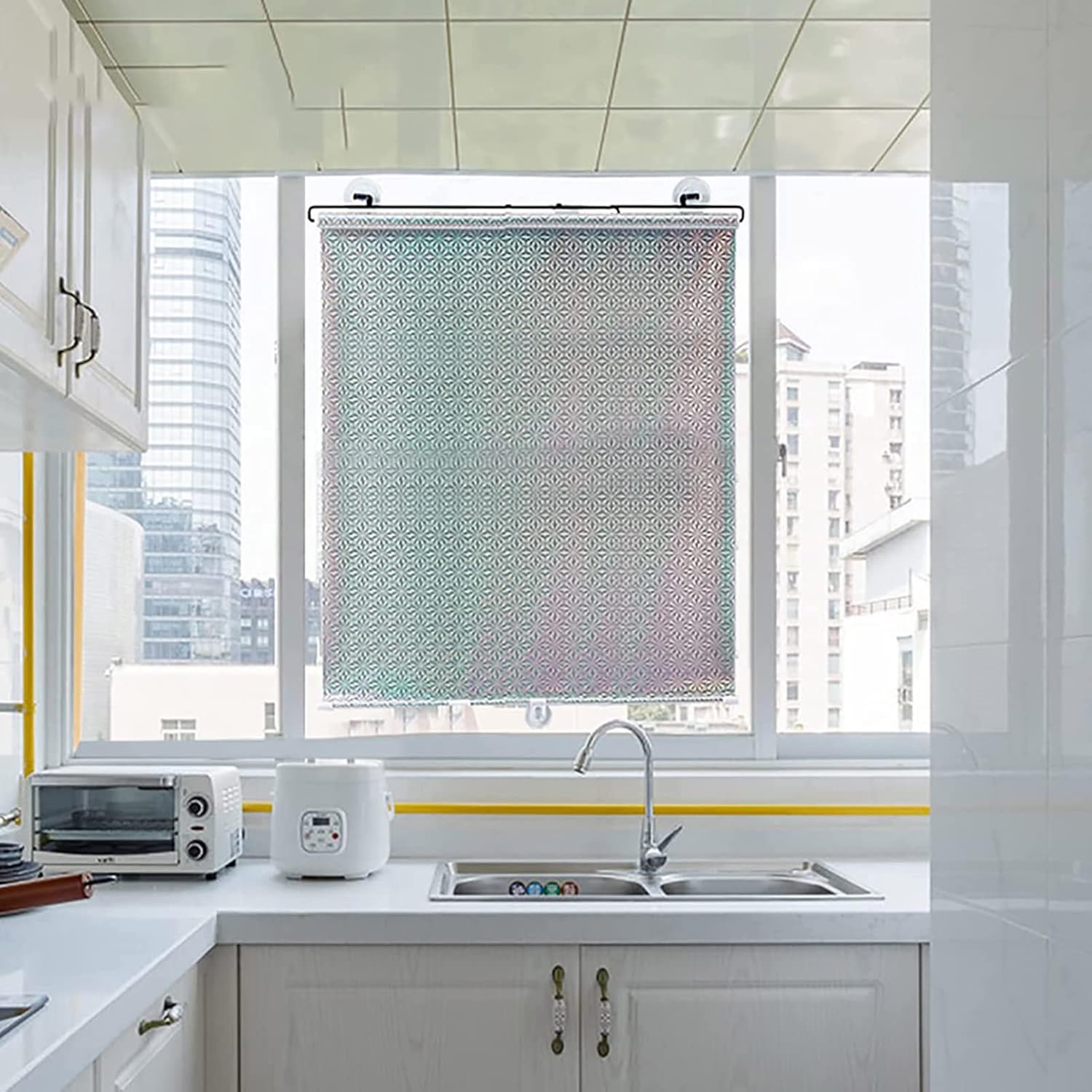 Portable Blackout Roller Blind 50x125cm, Adjustable Silver, Sun Protection, Suction Cup Mount - Image 6