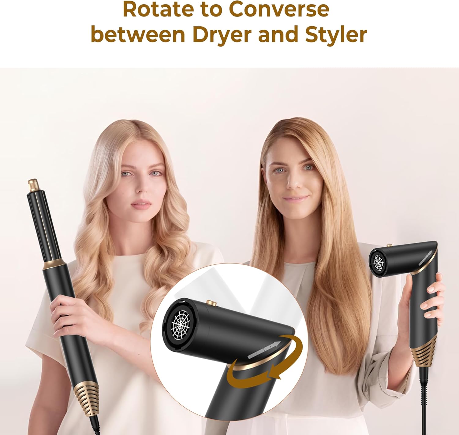5-in-1 Detachable Ionic Blow Dryer Brush Hot Air Volumizer Styler for Women - Image 4