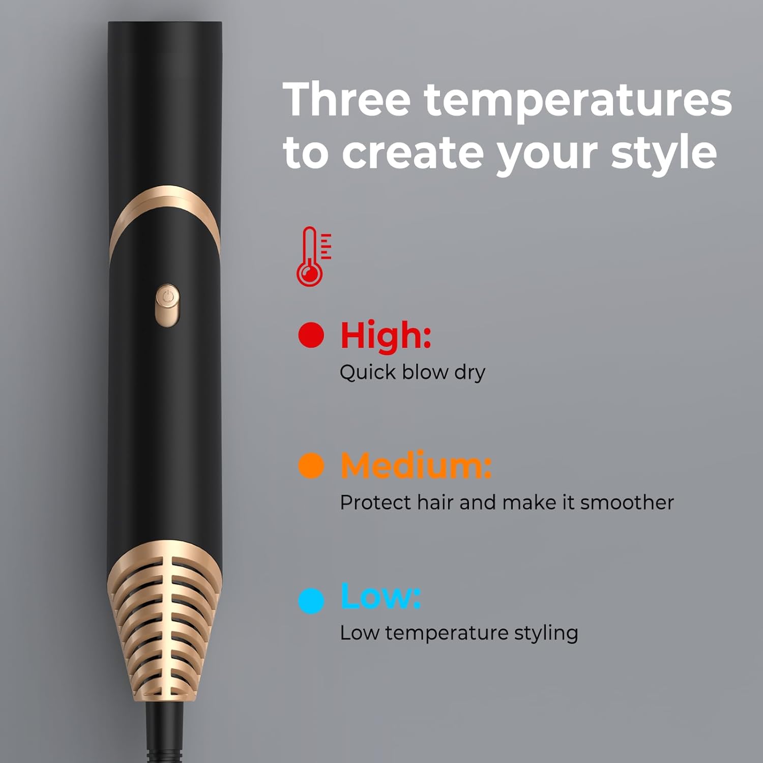 5-in-1 Detachable Ionic Blow Dryer Brush Hot Air Volumizer Styler for Women - Image 7