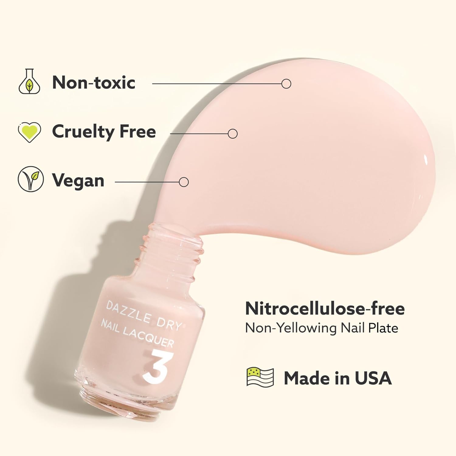 Dazzle Dry Mini Soft Caress Peony Pink 4 Step System Kit 5 Manicures - Image 4