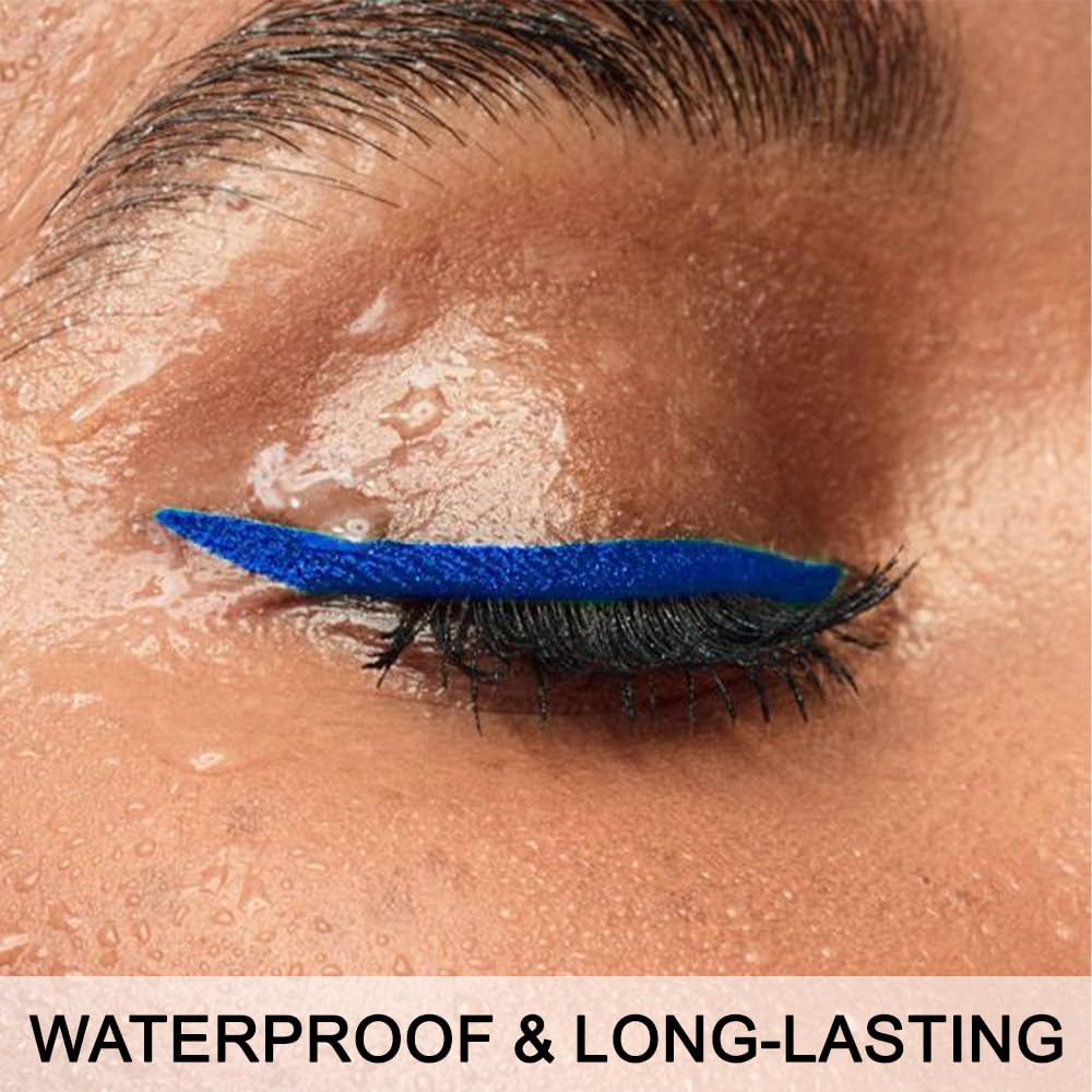 1Pc Blue Waterproof Liquid Eyeliner Set, Long Lasting Ultra-Fine Colorful Eye Liner - Image 4