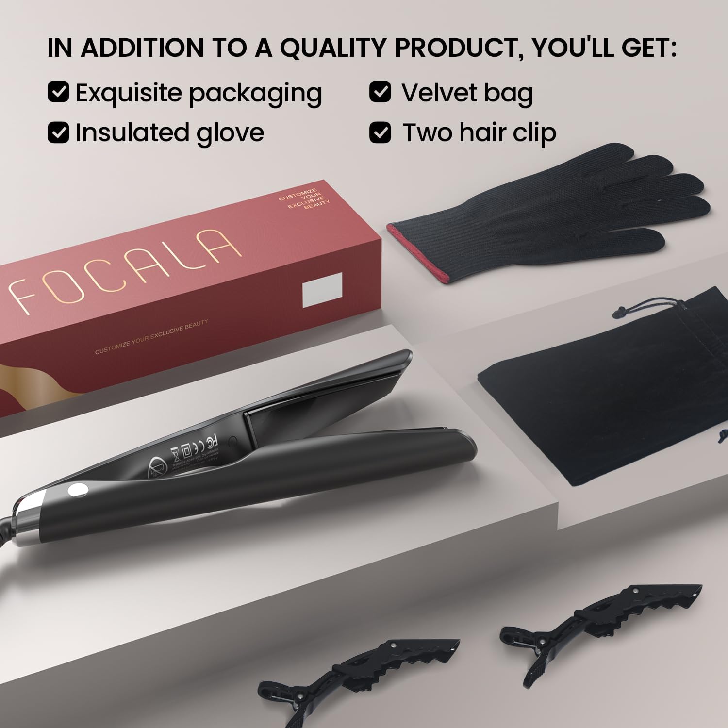 2 in 1 Flat Iron Curling Iron Hair Straightener Curler 1 Inch for Waves Curls - Image 7