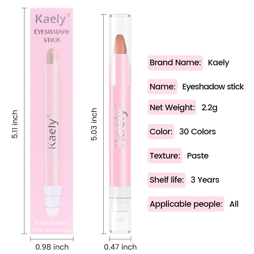 Nude Brown Matte 2-in-1 Waterproof Cream Eyeshadow Highlighter Stick for Women - Image 6