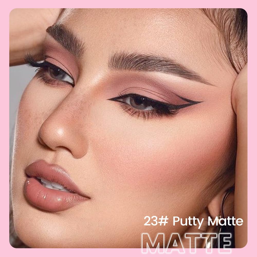 Nude Brown Matte 2-in-1 Waterproof Cream Eyeshadow Highlighter Stick for Women - Image 2
