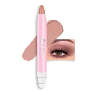2-in-1 Cream Eyeshadow & Highlighter Stick, Waterproof Putty Nude Brown Matte Eye Shadow Pencil for Women, Long-Lasting Pigmented Makeup, sombras para ojos 19
