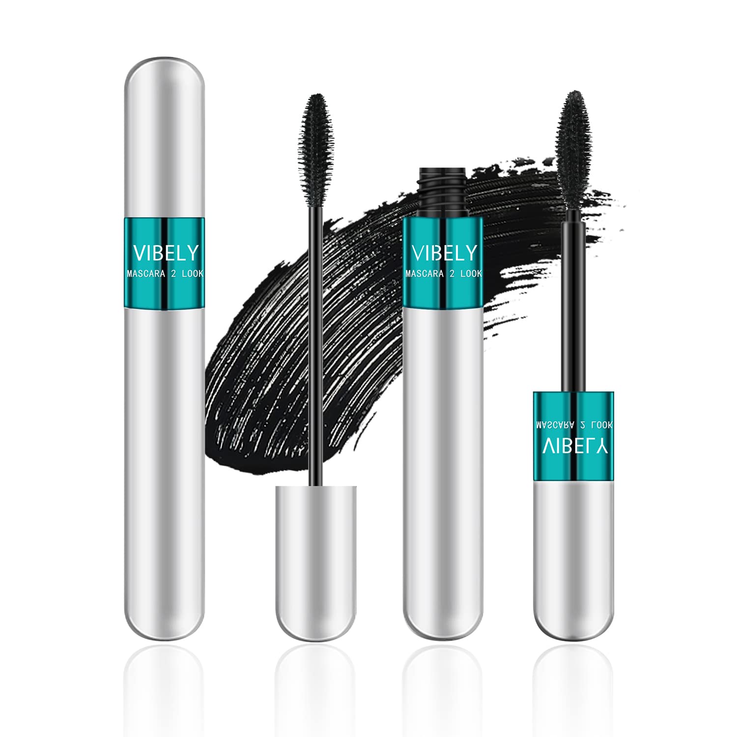 10ml 2-in-1 Waterproof Mascara Lengthening Thickening 4D Silk Fiber Formula - Image 8