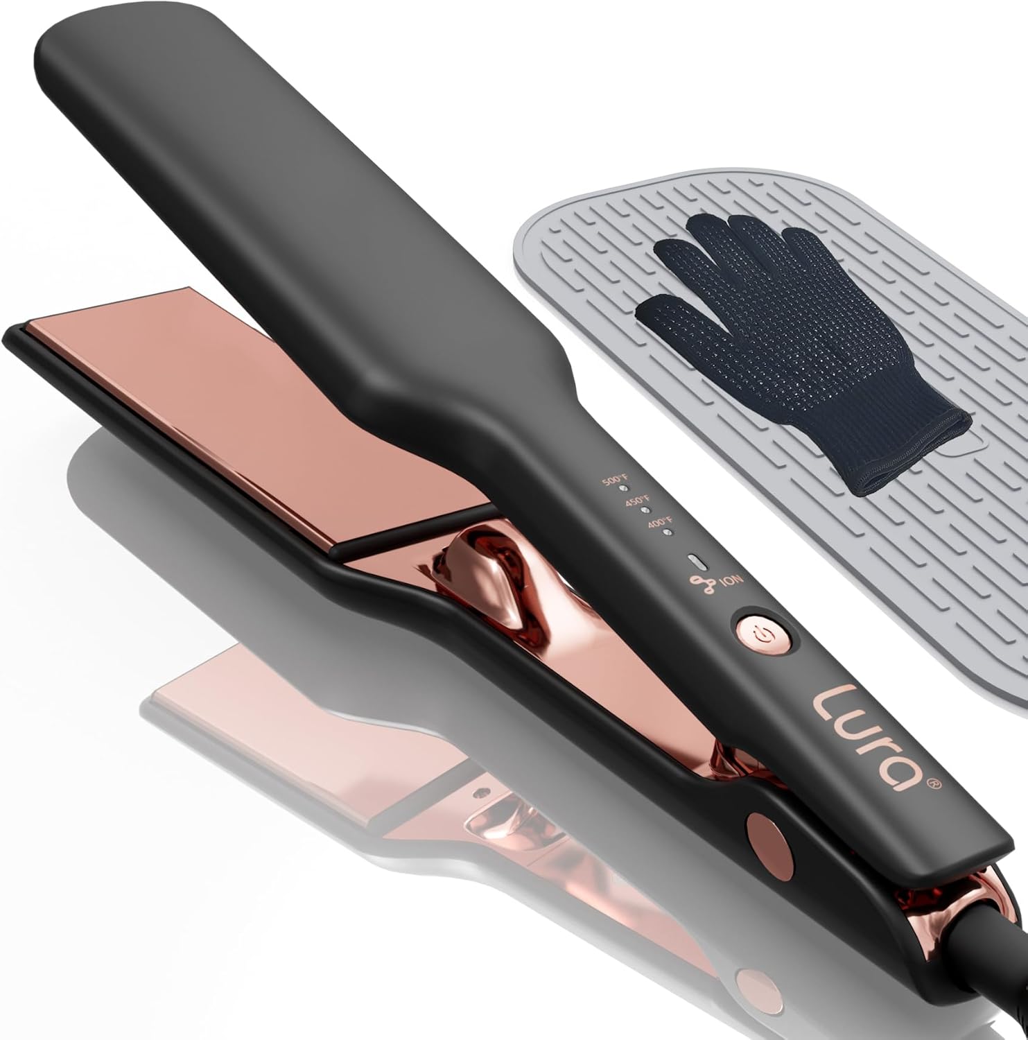 2 Inch Nano Titanium Ionic Flat Iron for Thick Hair, Dual Voltage Flat Iron Hair Straightener for Black Hair,Wide Hair Iron Straightener for Black Women Hair,Plancha De Cabello Profesional