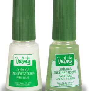 2in1 Garlic Nail Hardener & Lemon Nail Whitener, and Nail Strengthener for Thin Nails and Growth Base Coat Nail Polish Set - Endurecedor de Uñas, 0.47 Fl oz each (2 Pack) Mix