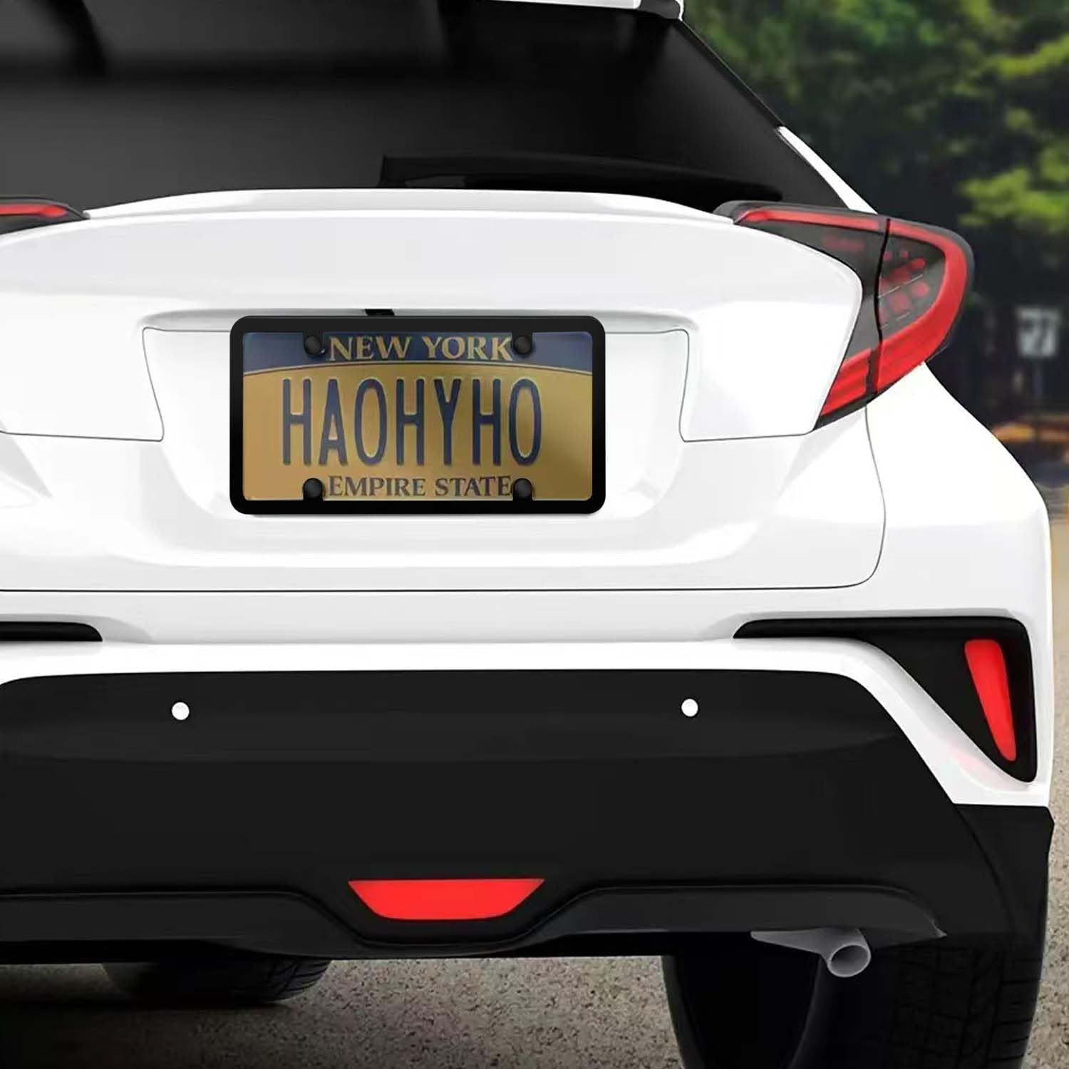 2 Pack Clear Acrylic License Plate Covers with Screw Caps for Standard US Plates - Image 8