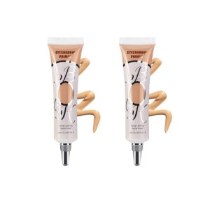 2 Pack Matte Eyeshadow Primer for Oily Lids Black Eyeshadow No Crease Eye Primer Makeup Eyeshadow Base Waterproof & Smudge-proof & Long Lasting Cream Liquid Eye-shadow for All Shadows (Set C)