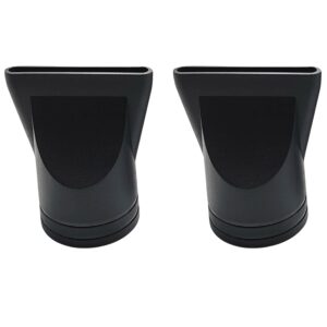 2Pcs 4.5cm Diameter Black Plastic Professional Salon Hair Dryer Nozzle Replacement Narrow Concentrator Replacement Blow Flat Hair Drying Nozzle Hair Styling Tool Hair Dryer Attachments