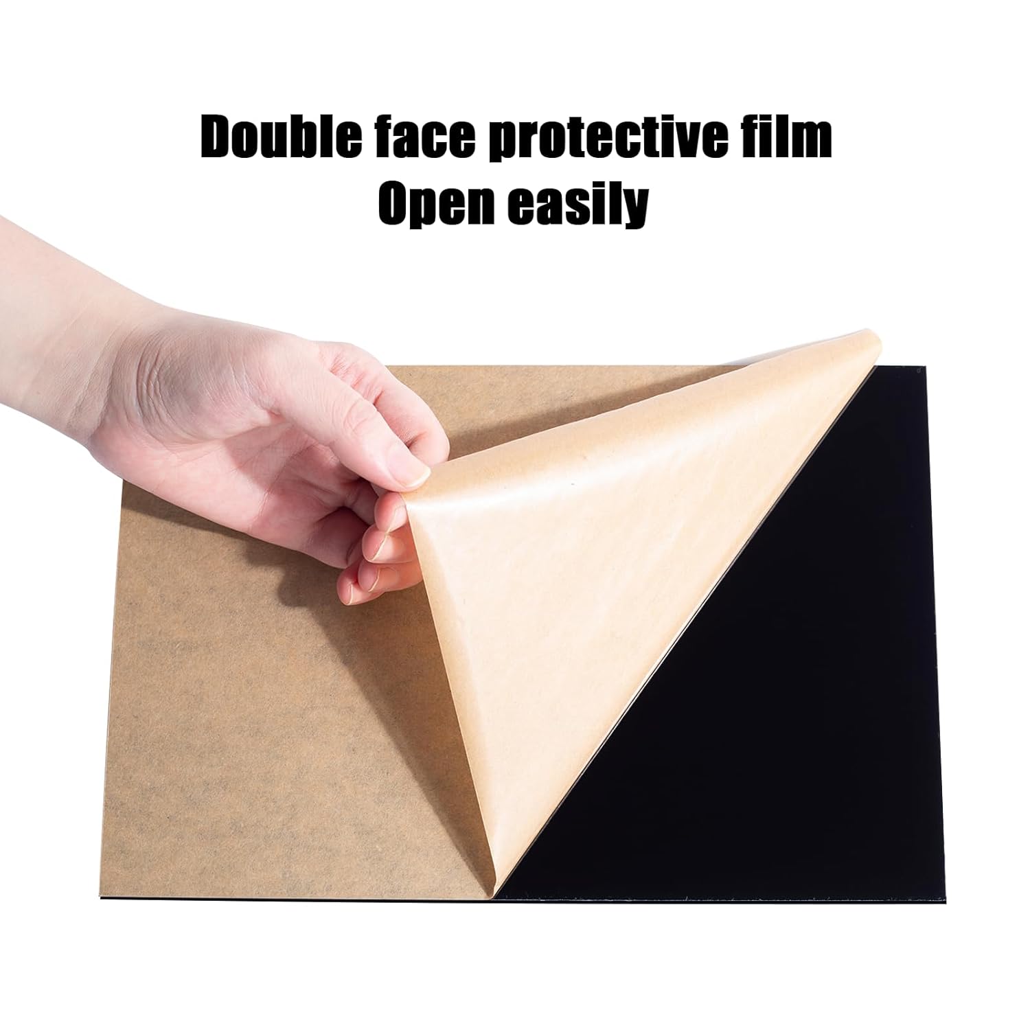 2-Piece Black Acrylic Sheets 8x12 Inches 3mm Thick for Laser Cutting Crafts - Image 2
