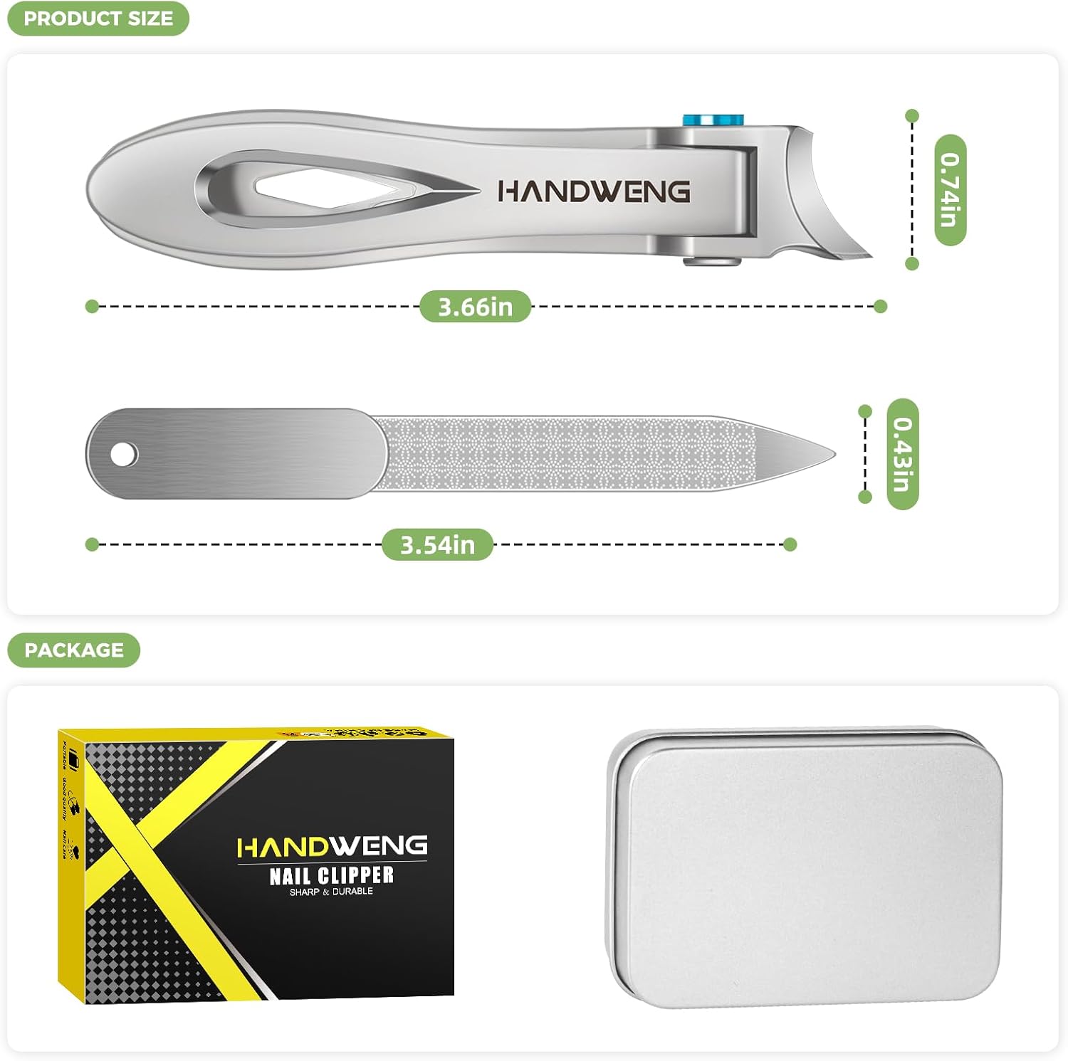 2025 Heavy Duty Slanted Nail Clippers for Thick Toenails and Fingernails Seniors - Image 7