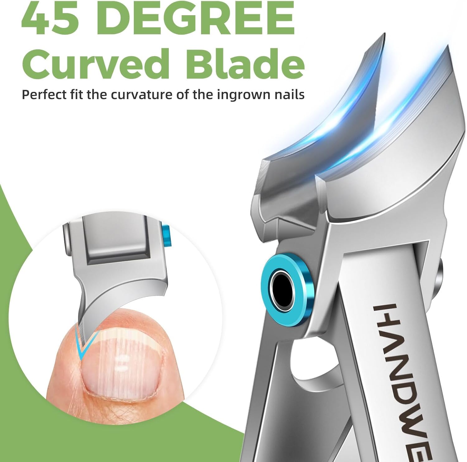 2025 Heavy Duty Slanted Nail Clippers for Thick Toenails and Fingernails Seniors - Image 2