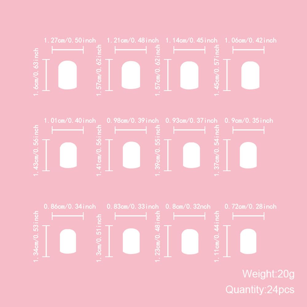 24 Piece Short Square Spring Orange Acrylic Press On Nails Manicure Kit for Women - Image 5