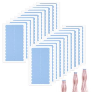 240pcs Beauty Tools Human Hair Tape Extension Replacement, Double Sided Wig Tape (Blue)