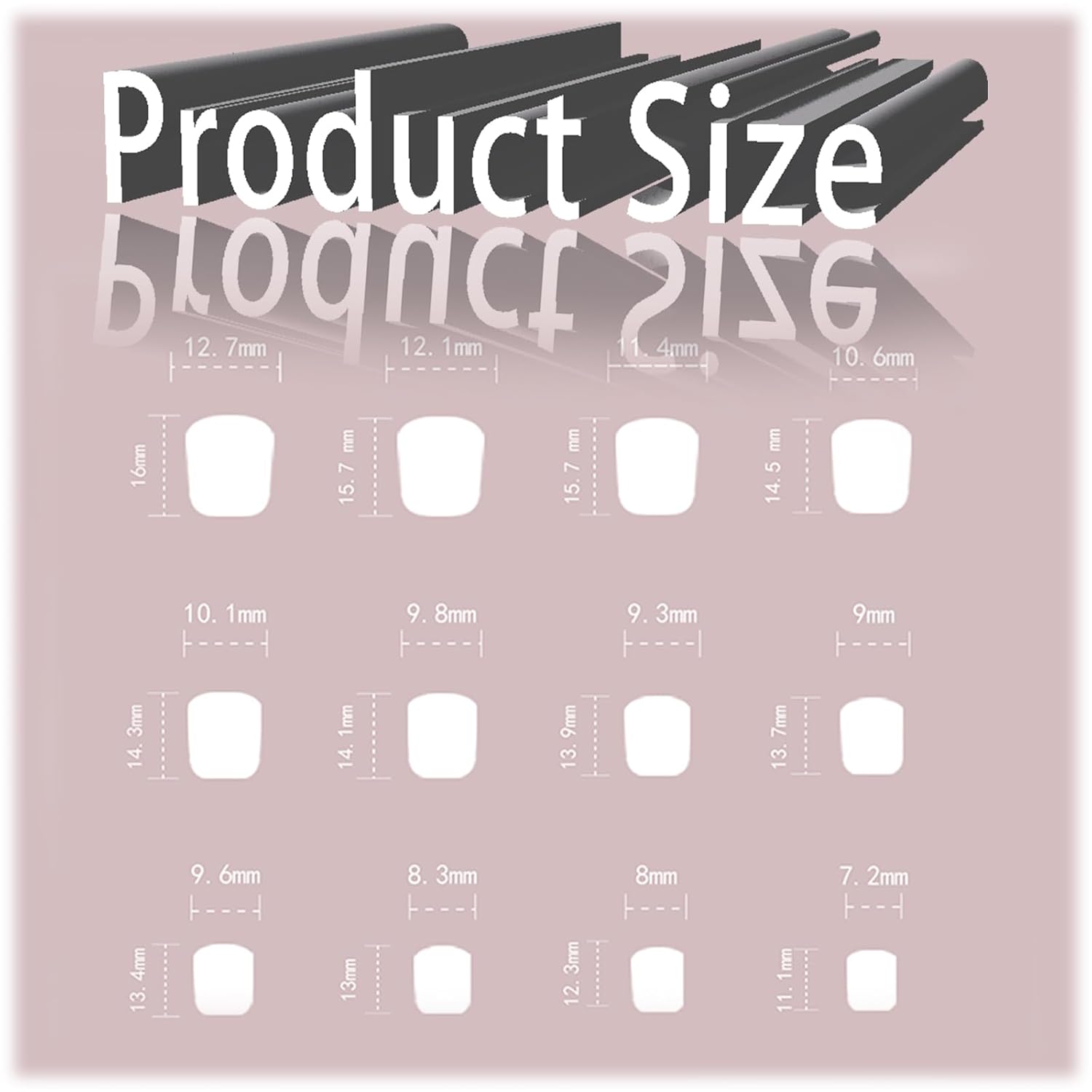 24Pcs Glossy Ash Short Square Press on Nails for Women and Girls, Solid Color Design - Image 7