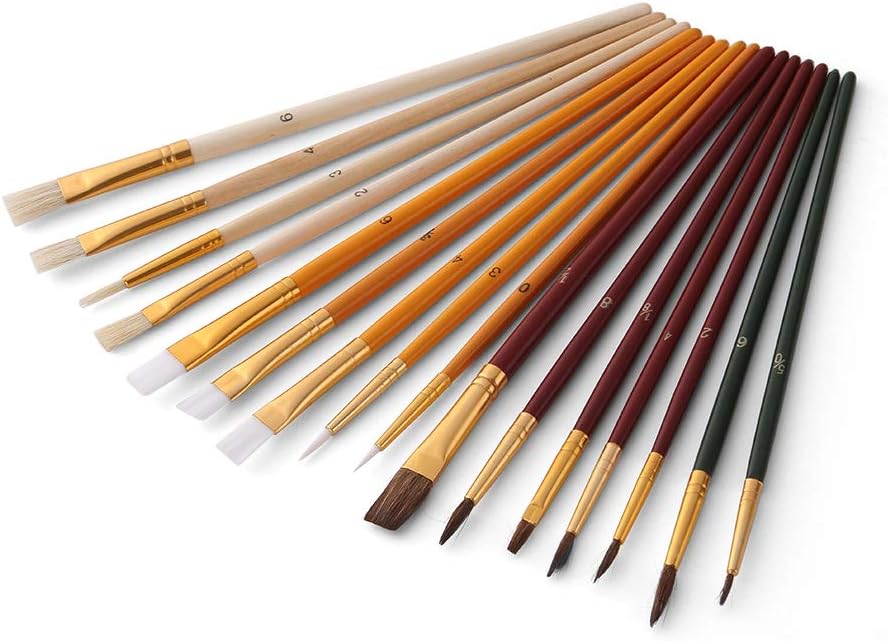 25-Piece Premium Artist Brush Set for Acrylic Oil Watercolor Gouache Painting - Image 3