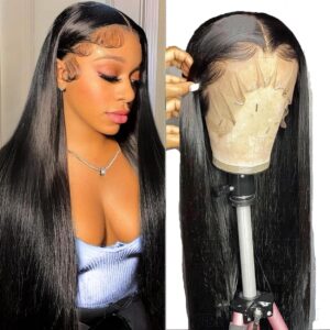 26 inch Straight Lace Front Wigs Human Hair Wig Pre Plucked 13x4 Straight Human Hair Wigs For Black Women Straight Frontal Wigs