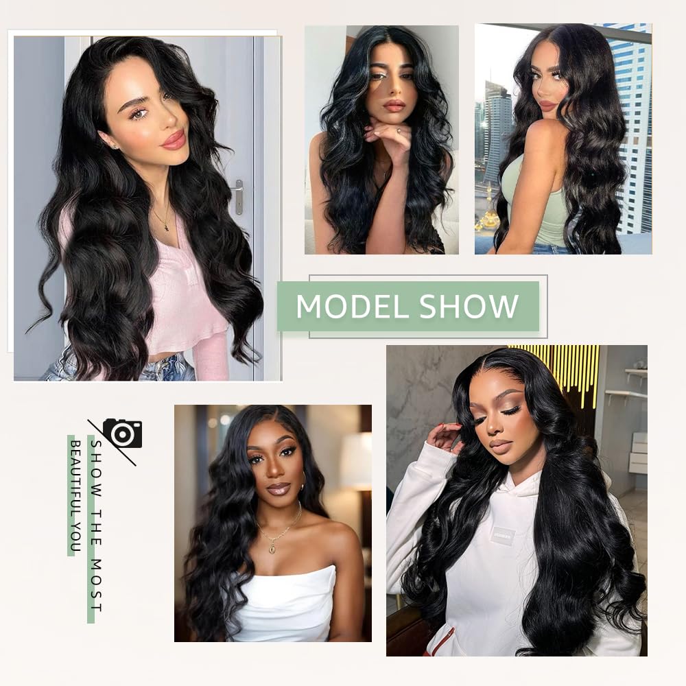 28 Inch 200 Density Body Wave 13x4 HD Lace Front Human Hair Wig Pre Plucked - Image 2