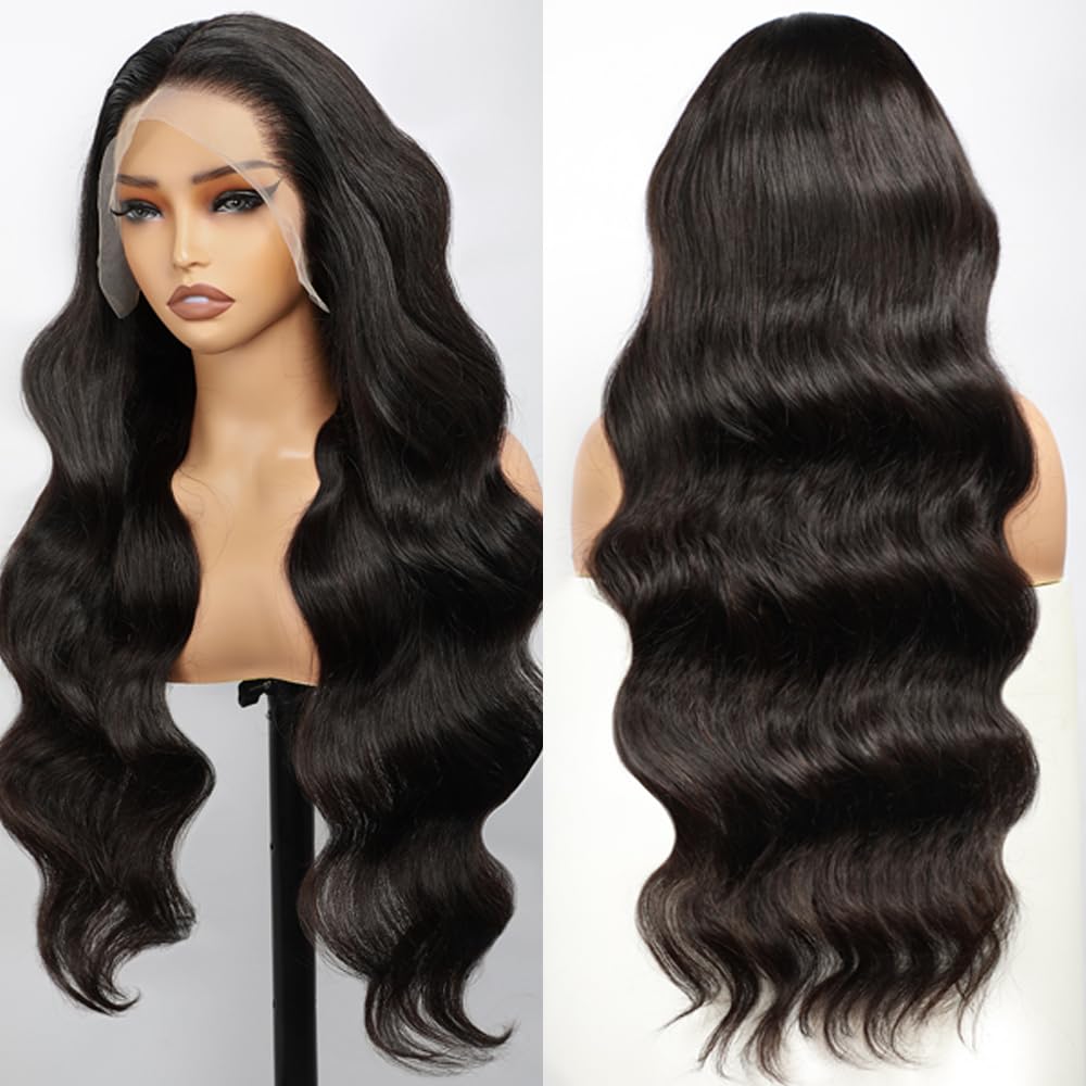 28 Inch 200 Density Body Wave 13x4 HD Lace Front Human Hair Wig Pre Plucked - Image 5