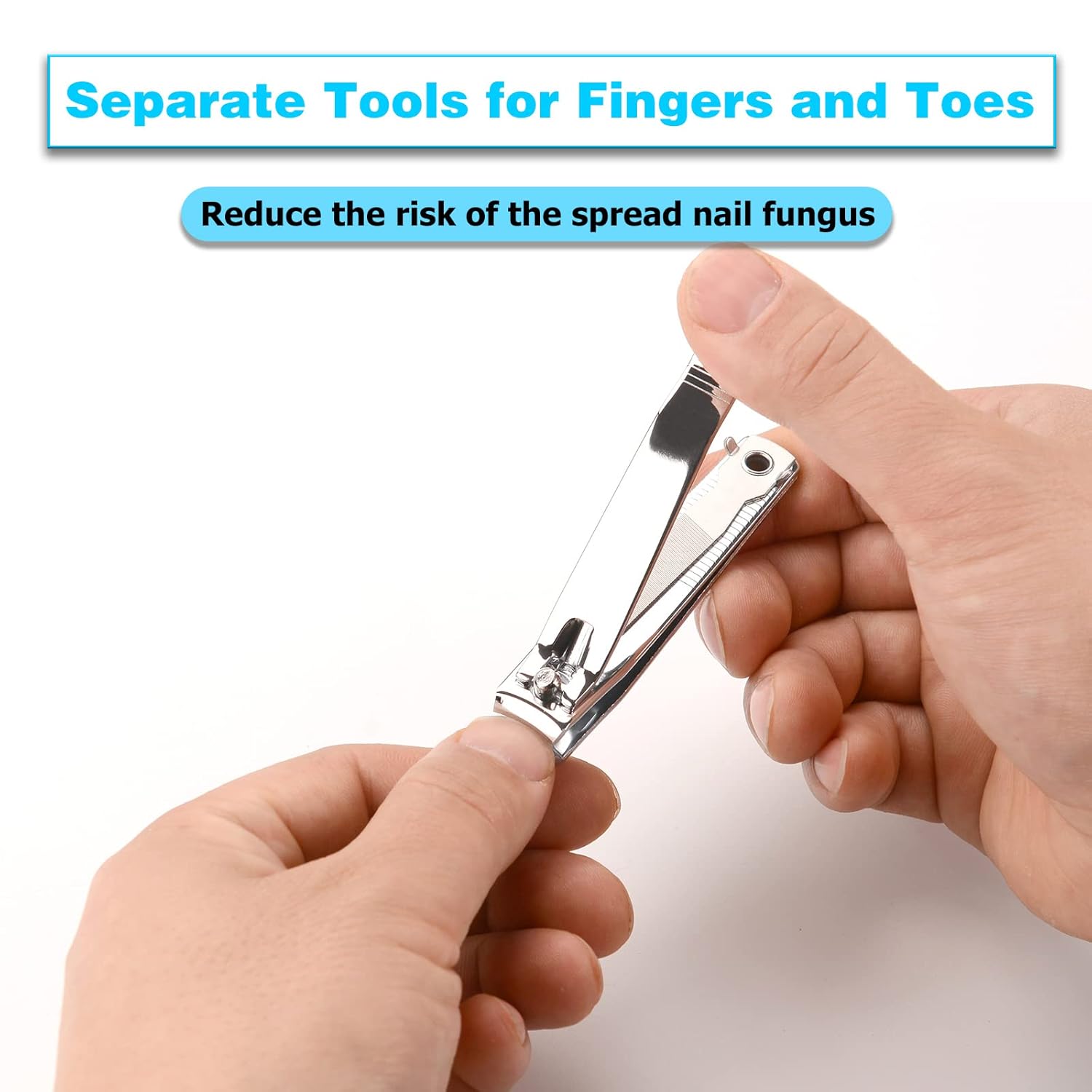 2-Piece Stainless Steel Nail Clipper Set with Built-in Nail Cleaner and File - Image 6