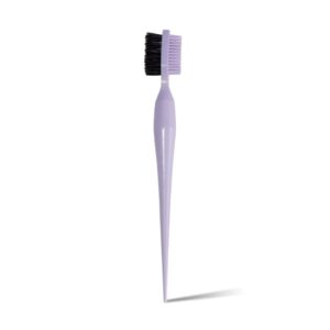 3-in-1 Styling Tool: Double-Sided Hair Brush for Taming Flyaways, Brows, and Edges - Multi-Use Pointed End, Lilac