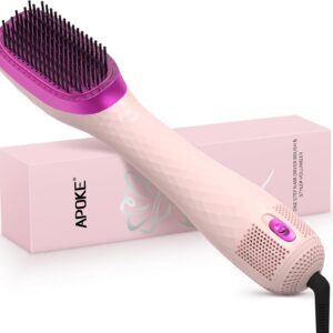 3 in 1 Hair Dryer Brush Professional 1200W Powerful Ceramic Tourmaline 3 Heat/2 Speed Settings One Step Hair Dryer and Styler (Pink)