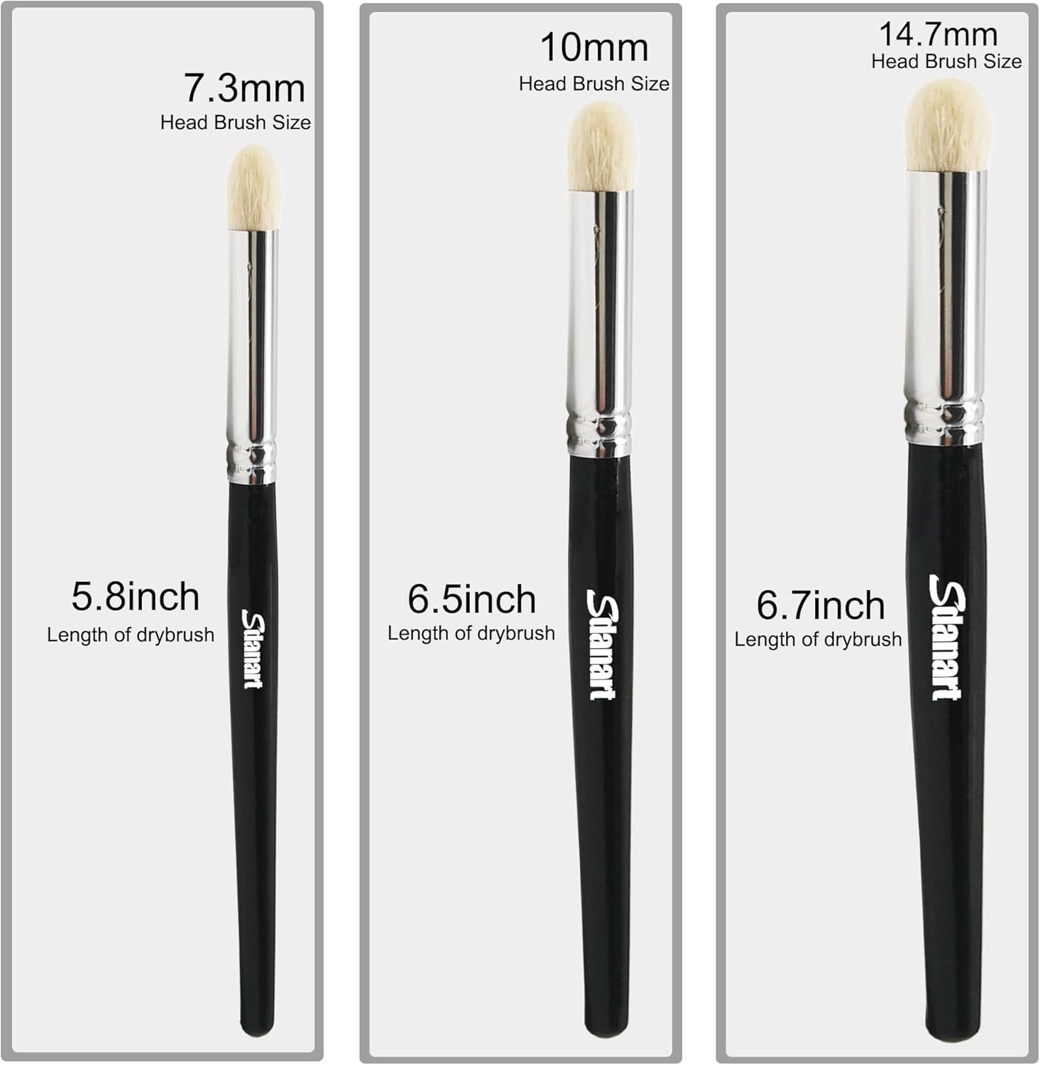 3-Piece Miniature & Model Drybrush Set, Perfect for Hobby Painting Details - Image 5