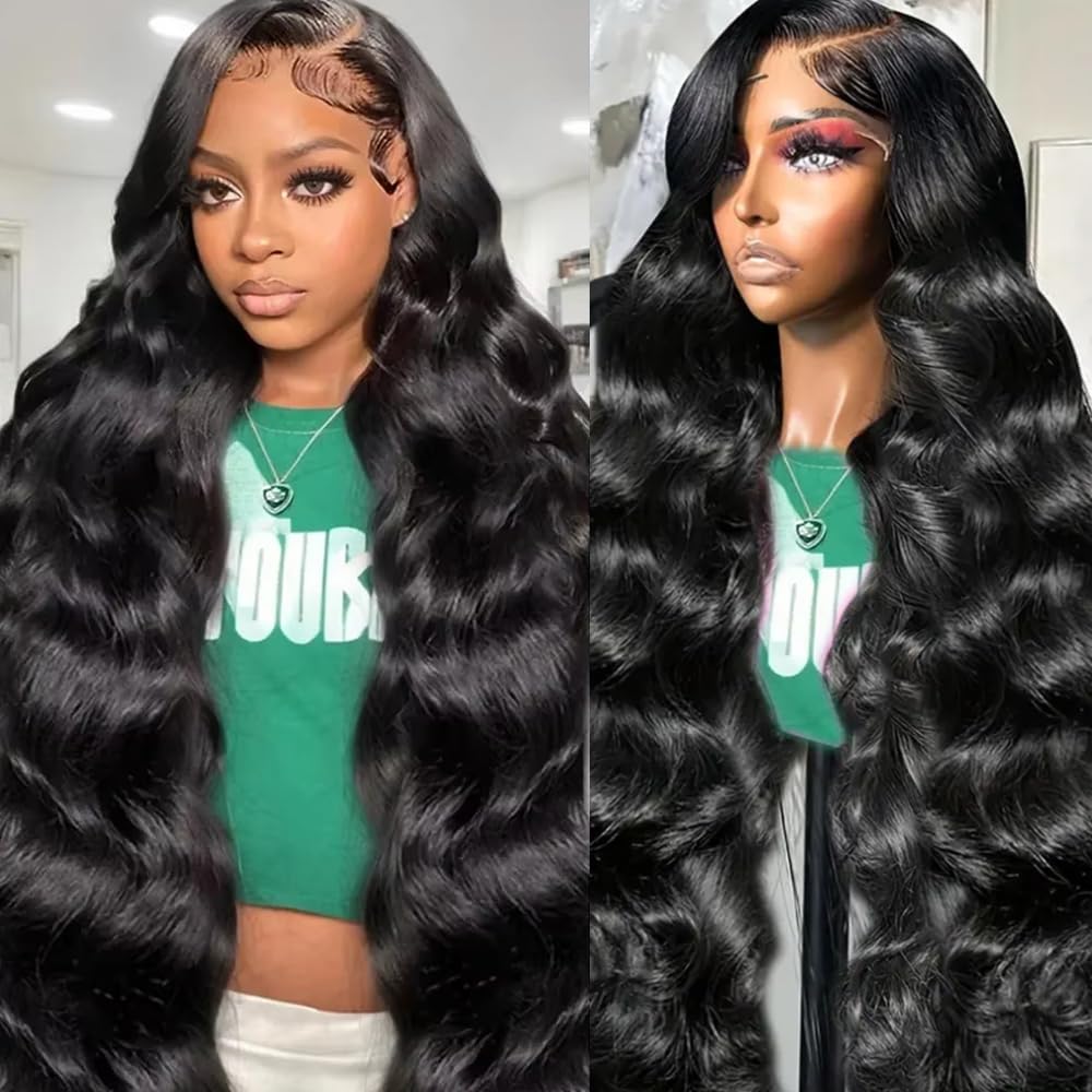 30 Inch 13x6 Lace Front Wigs Human Hair 180 Density Body Wave HD Lace Front Wigs Human Hair Pre Plucked Real 13x6 Frontal Glueless Wig Human Hair for Women with Baby Hair