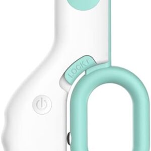 Leo's Paw Cat Nail Clipper with LED Light - Safe Cat Claw Trimmer & Clipper with Sharp Stainless Steel Blades and Childproof Lock - Suits Small Animals (Mint)