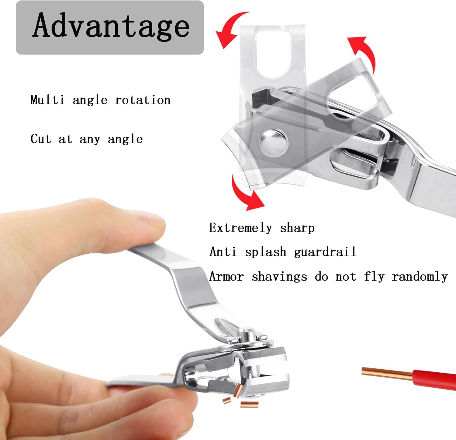 360° Rotating Long Handle Ergonomic Toenail Clippers for Seniors Thick Nails - Image 3