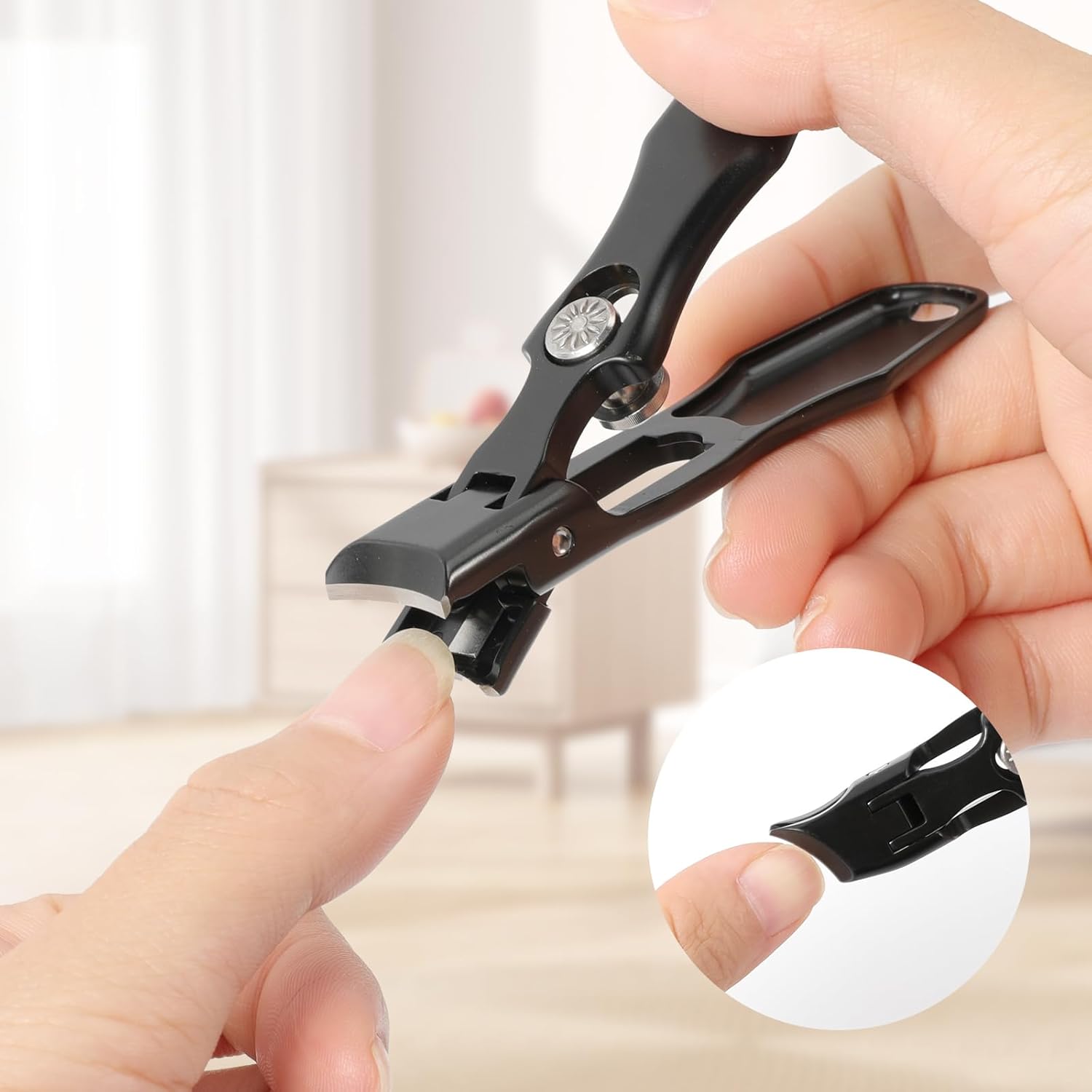 3-Piece German Grip Nail Clipper Set for Men, Ultra Sharp Large Toenail Clippers with Catcher - Image 6