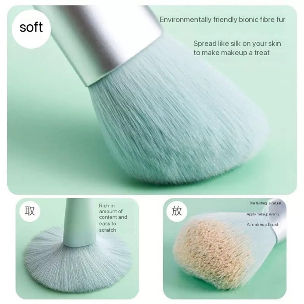 4-Piece Mini Travel Makeup Brush Set with Synthetic Fibers and Storage Bag - Image 9