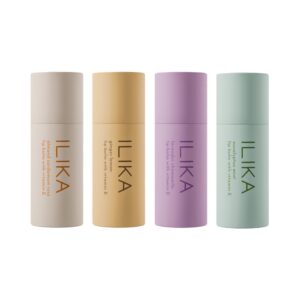 ILIKA Lip Balm, Jumbo Size, Organic, Plastic-free, 100% Plant-Based, COSMOS Certified Organic, PETA Certified Vegan & Cruelty-Free, Biodegradable Tube 4 Pack, Essential Collection