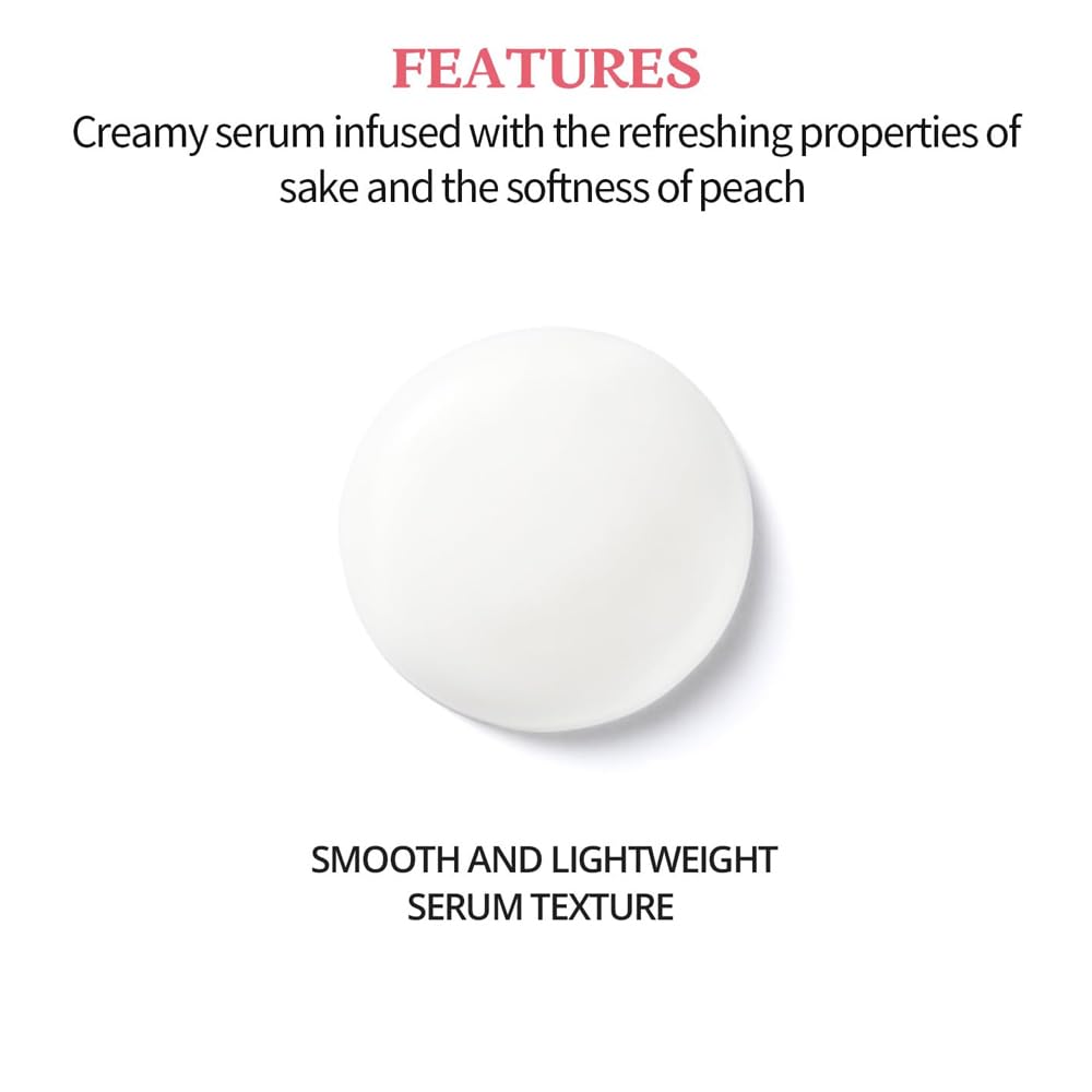 SKINFOOD Peach Sake Pore Serum 45ml for Oily Skin Minimizing Pores and Controlling Sebum - Image 5