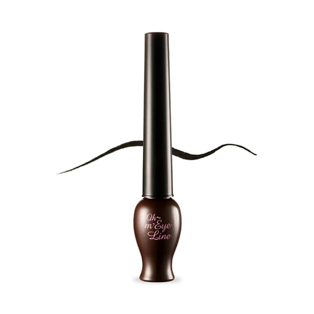ETUDE OH M'EYE LINE NEW 5 ml - Brown, Intense Precision Liquid Eyeliner, Vivid, Deep Color, Smudge Proof, Long Lasting, Korean Makeup, Kbeauty, Perfect for Gift