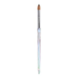 Kolinsky Crimped Acrylic Nail Brush for Acrylic Powder and EMA Monomer Application, Made for Professional Nail Technicians and Beginner Nail Students, Size #8