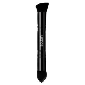 BOLDIFY Dual-Ended Hairline Powder Brush - Precision Makeup Brush Set with Sponge Tip for Seamless Blending - Ideal as a Concealer Brush, Hair Contour Brush, and Root Touch Up