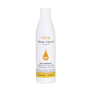 GiGi Post Waxing Treatment, Slow Grow Hair Inhibitor Lotion with Argan Oil, Hair Growth Minimizer for Men and Women, 8 oz, 1 Pack