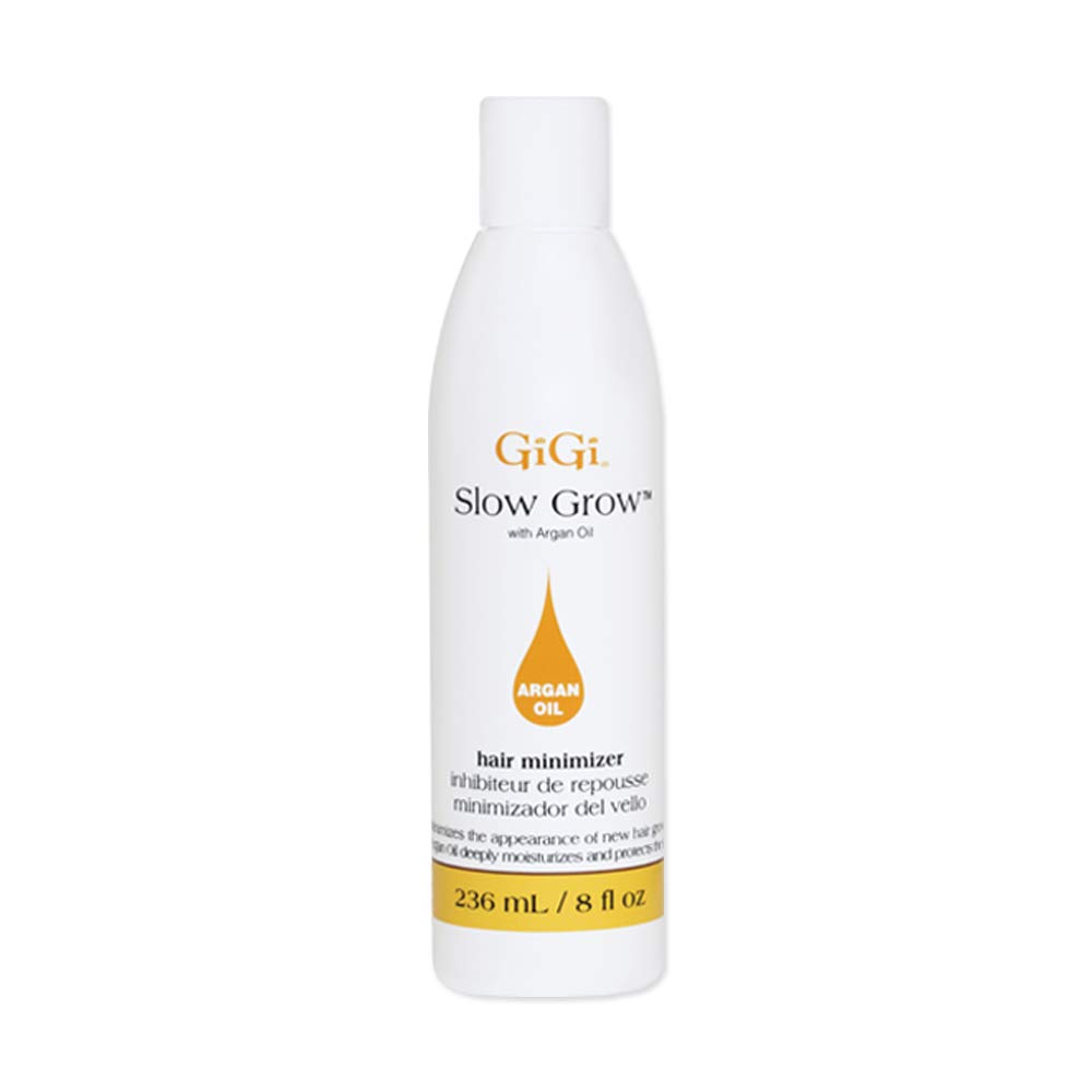 GiGi Post Waxing Treatment, Slow Grow Hair Inhibitor Lotion with Argan Oil, Hair Growth Minimizer for Men and Women, 8 oz, 1 Pack