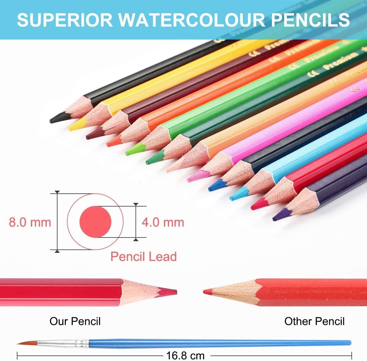 41 Piece Artist Sketching Pencil Set with 50 Page Sketchbook For Beginners - Image 6