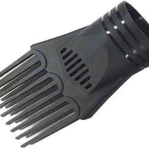 Black Universal Hair Dryer Comb Nozzle - Salon Blow Attachment for Styling, Straightening, Detangling Fine Curly Natural Hair - Nice and Fashion Tool