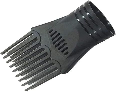 Black Universal Hair Dryer Comb Nozzle - Salon Blow Attachment for Styling, Straightening, Detangling Fine Curly Natural Hair - Nice and Fashion Tool